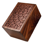 Load image into Gallery viewer, Rosewood Cremation Urn with Circle of Life Timeless Rosewood Urn for Honouring Loved Ones
