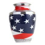 Load image into Gallery viewer, Adult Cremation Urns - American Flag Design, Velvet Bags Included Elegant, Durable, and Shareable
