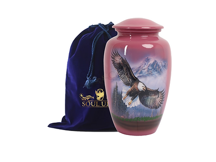 Pink Eagle Urn - A Cherished Tribute for Your Loved One's Spirit Pink Flying Eagle Adult Cremation Urn: A Delicately Beautiful & Uplifting Tribute for Your Loved One's Soaring Spirit