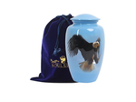 Load image into Gallery viewer, Sky Blue Eagle Urn - Pass on Peace &amp; Enduring Love Let Peace &amp; Memories Soar Forever: Start Healing with Inspiration: Sky Blue Flying Eagle Urn
