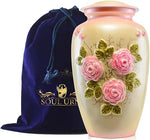 Load image into Gallery viewer, Pink Flower Aluminium Urns: Wholesale Beauty &amp; Serenity (Case of 4)
