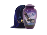 Load image into Gallery viewer, Honor with Dignity: Purple Eagle Urn - A Majestic Tribute for Your Loved One&#39;s Soaring Spirit Purple Flying Eagle Adult Cremation Urn: A Majestic &amp; Unique Tribute for Your Loved One&#39;s Soaring Spirit
