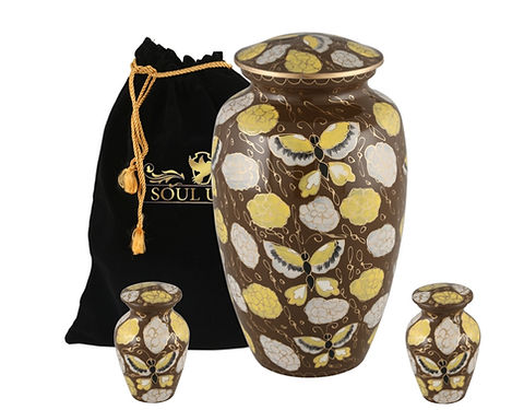 Golden Urn & Keepsakes: Share Memories in Radiant Glory Golden Urn & Keepsake Set Golden Papellon Urn & Keepsake Sets, Elevate Memorial Offerings