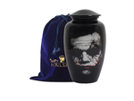 Load image into Gallery viewer, Handcrafted Memorial Urn: Honoring Memories with Unforgettable Flair Joker&#39;s Smile: Remember a Life Lit Up with Laughter
