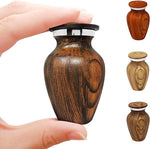 Load image into Gallery viewer, Wood Grain Keepsake Urn for Comforting Remembrance small keepsake urn Warm Elegance: Durable Wood Grain Keepsake Urn for Human Ashes
