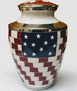 Load image into Gallery viewer, Patriotic Tribute: Handcrafted Flag Urn for Honoring Beloved Veterans  Elegant Flag Urn Keeps Memories Burning Bright
