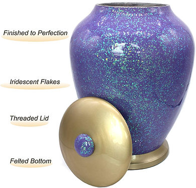 Shimmering Light Adult Cremation Urn - Unique & Elegant Memorial (All Sizes) - Elegant Memorial