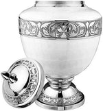 Load image into Gallery viewer, Elegant White Chalice Urn: Large Capacity &amp; Timeless Beauty for Beloved Ashes Premium Large Cremation Urn
