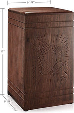 Load image into Gallery viewer, Rosewood Praying Hands Memorial Urn Box (Hand-Carved)Memorial Urn Box: Rosewood Praying Hands (Hand-Carved)
