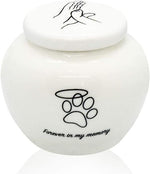 Load image into Gallery viewer, Paw Print Pet Cremation Urns: Adorable Memorial Pet urn Keepsakes Paw Print Ceramic Keepsakes for Cats &amp; Dogs Keep Your Furry Friend Close: Paw Print Ceramic Cremation Urns
