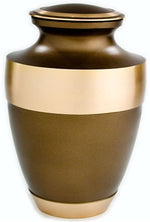 Load image into Gallery viewer, Elegant Brass Adult Cremation Urn: Timeless Beauty for Beloved Memories Polished Brass Finish &amp; Ample Capacity
