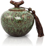 Load image into Gallery viewer, Nature&#39;s Embrace: Handcrafted Branch Urn for Cherished Ashes (Small) Mini Ceramic Urn with Delicate Branch Design
