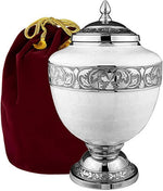 Load image into Gallery viewer, Elegant White Chalice Urn: Large Capacity &amp; Timeless Beauty for Beloved Ashes Premium Large Cremation Urn
