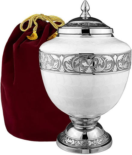 Elegant White Chalice Urn: Large Capacity & Timeless Beauty for Beloved Ashes Premium Large Cremation Urn