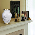 Load image into Gallery viewer, White Ceramic Urn for Human Ashes - A Spacious &amp; Elegant Tribute Premium White Urn for Adults - Share Lasting Love in a Beautiful Vessel
