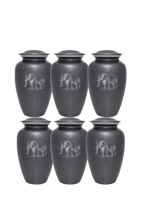 Elephant Cremation Urns - Lasting Memorials in Wholesale Aluminium Urns 200 Cu. In. Reliable & Dignified Memorials Urn (6 Pack)