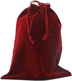 Load image into Gallery viewer, Red velvet urn bag with fancy drawstring closure Elegant Velvet Urn Bags for Cherished Memories SoulUrns
