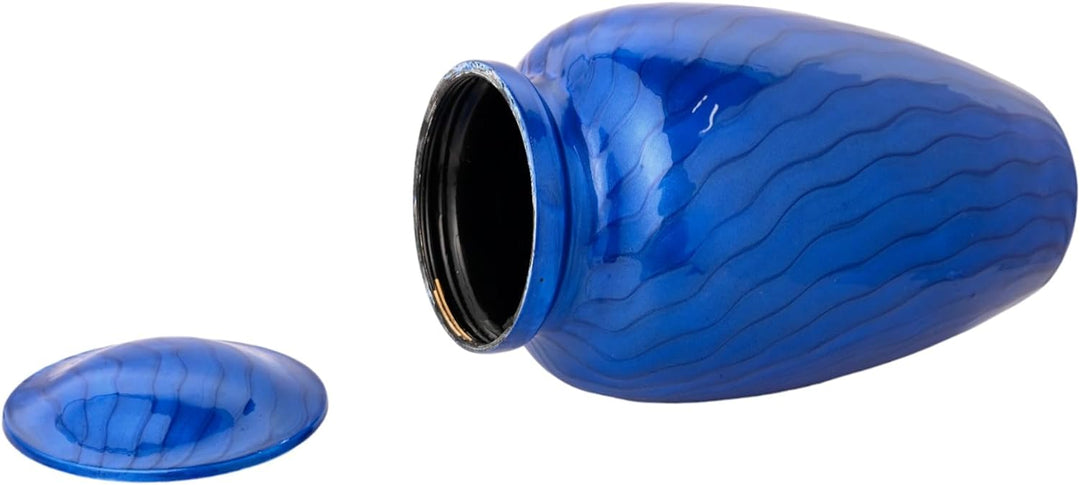 Majestic Blue Sapphire Urn: Honor Loved Ones with Eternity's Beauty (200 cu in),Handcrafted Blue Sapphire Urn: Unique & Meaningful Tribute for Men, Women, Children