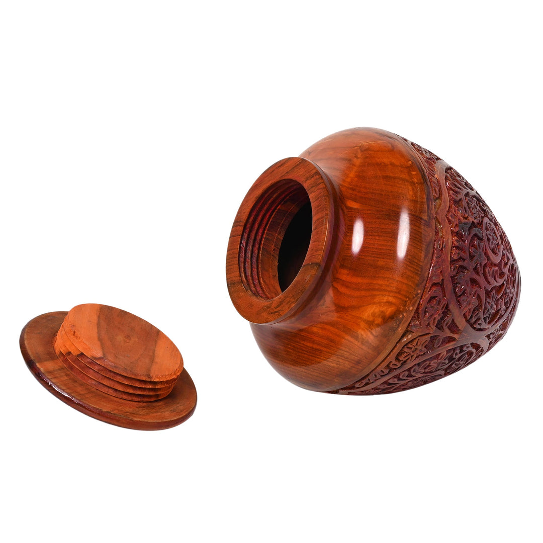 Large Hand carved Rosewood Cremation Urn  Full-Size for Adults (200+ Lbs)