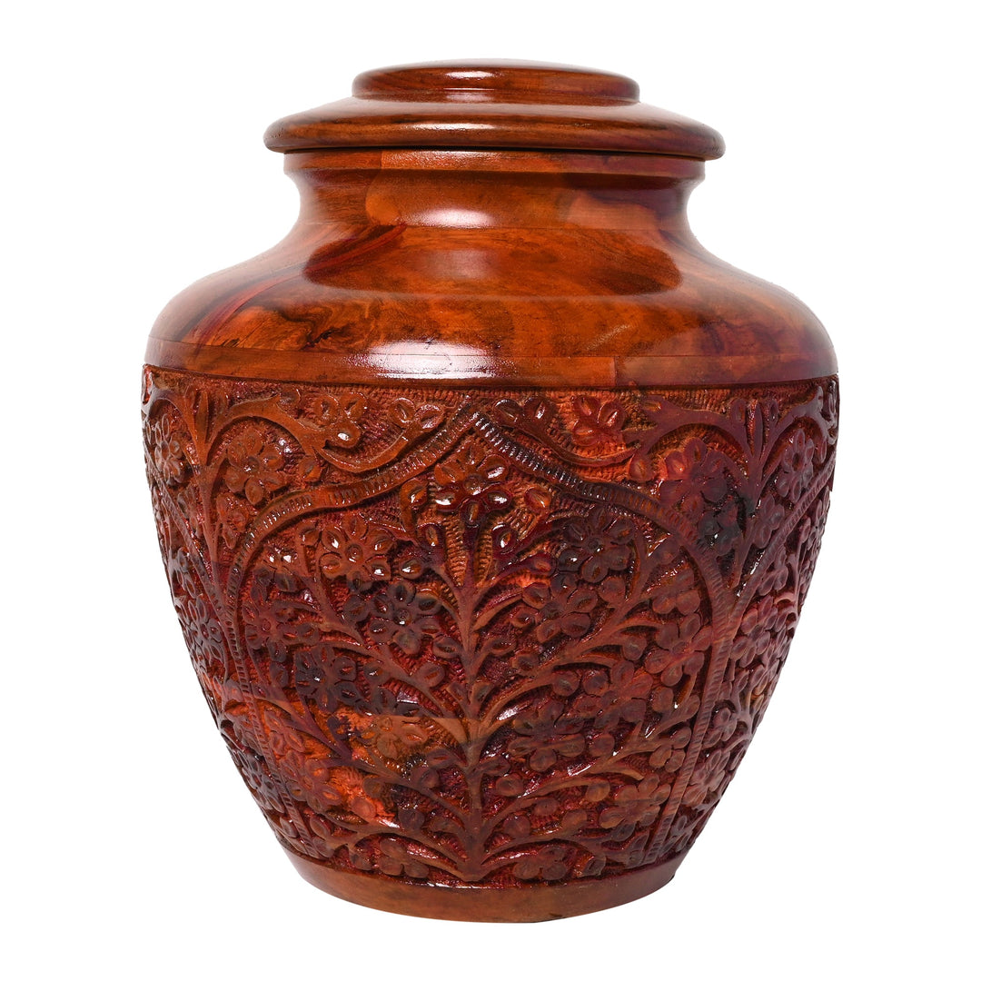 Large Hand carved Rosewood Cremation Urn  Full-Size for Adults (200+ Lbs)