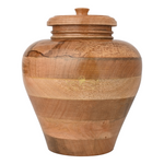 Load image into Gallery viewer, Mango Wood Jar Urn (200 cu in) Beautiful &amp; Natural Ash Container Honour Your Loved One Naturally
