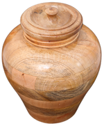 Load image into Gallery viewer, Mango Wood Jar Urn (200 cu in) Beautiful &amp; Natural Ash Container Honour Your Loved One Naturally
