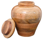 Load image into Gallery viewer, Mango Wood Jar Urn (200 cu in) Beautiful &amp; Natural Ash Container Honour Your Loved One Naturally
