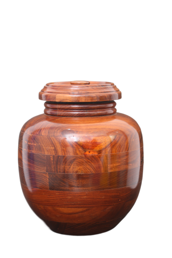 Large Wood Cremation Urn Rosewood Finish Beautiful Rosewood Burial Urn (200 Lbs)