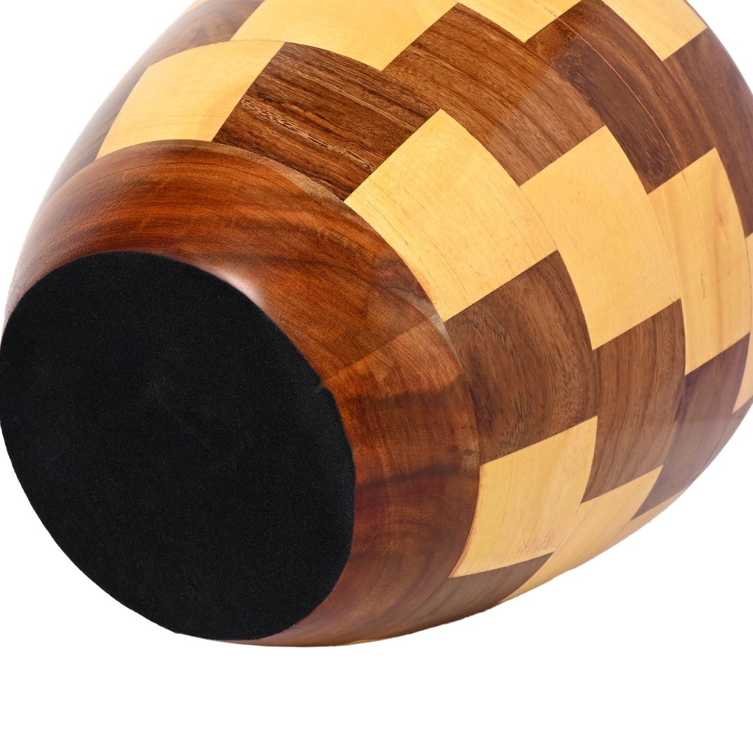 Two-Tone Rosewood Cremation Urn | Beautiful Burial Urn Adult Size (200 Lbs)