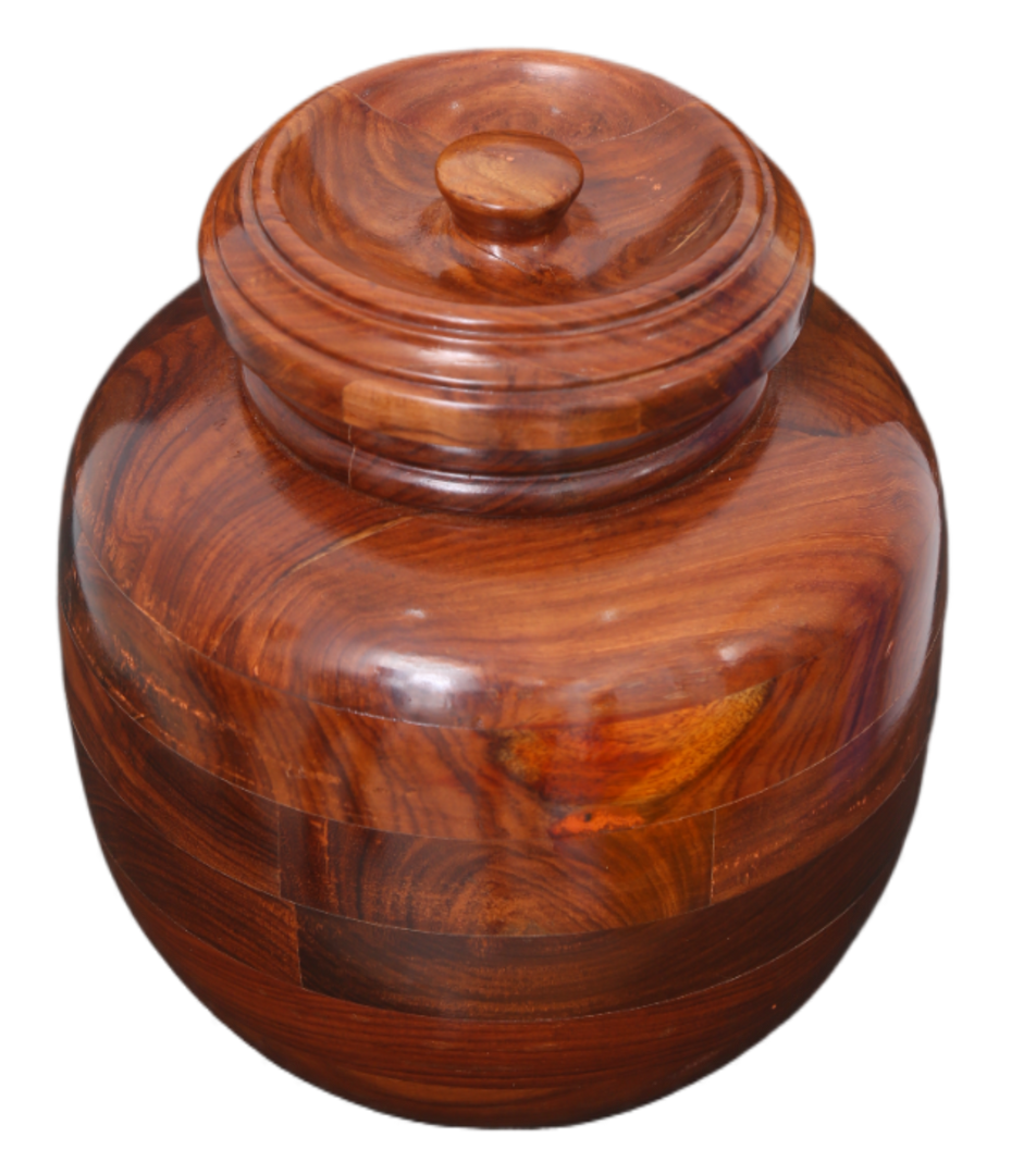 Large Wood Cremation Urn Rosewood Finish Beautiful Rosewood Burial Urn (200 Lbs)