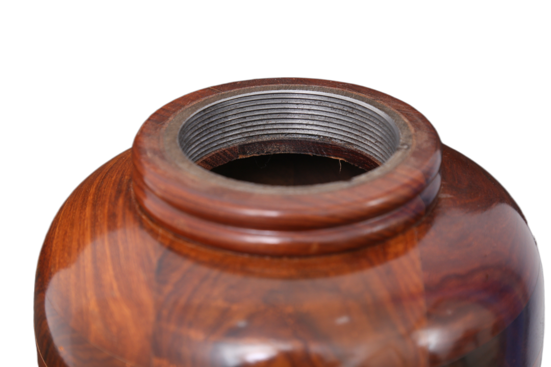 Large Wood Cremation Urn Rosewood Finish Beautiful Rosewood Burial Urn (200 Lbs)