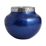 Load image into Gallery viewer, Glossy Blue T-Light Adult Cremation Urns For Human Ashes
