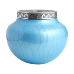 Load image into Gallery viewer, Glossy Teal Blue T-Light Adult Cremation Urns For Human Ashes
