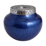 Load image into Gallery viewer, Glossy Blue T-Light Adult Cremation Urns For Human Ashes
