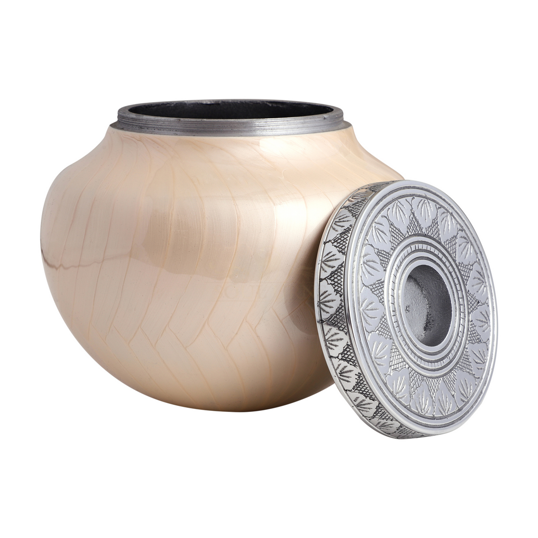 Off-White T-Light Adult Cremation Urns For Human Ashes