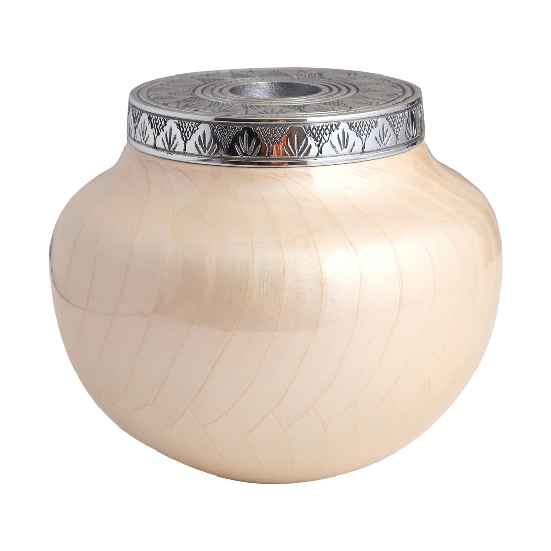 Off-White T-Light Adult Cremation Urns For Human Ashes