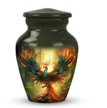 Load image into Gallery viewer, Phoenix Rising Memorial Urn - Handcrafted 200 Cubic Inch Keepsake for Adult Ashes - Custom Cremation Vessel - Elegant Urns for Human Ashes - Memorial Tributes for Adult Male &amp; Female
