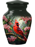 Load image into Gallery viewer, Personalized Cardinal Bird Memorial Urn - Up to 200 Cubic Inches - Nature-Inspired Ashes Urns - Keepsake Adult Cremation Urns for Men
