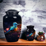 Load image into Gallery viewer, Handmade Kingfisher Bird Keepsake Urn for Ashes (Up to 200 cu in) - Mom, Dad, Adult Ashes
