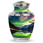 Load image into Gallery viewer, Northern Aurora Urn for Adults Nature&#39;s Beauty Preserved Aluminium Cremation Urns:Top-Quality Adult Cremation Urn (1-200 Cubic Inches)&quot;
