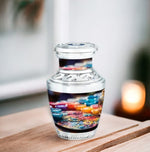 Load image into Gallery viewer, Personalised Painter&#39;s Palette Urn (Adult, 200 cu in) - Brushstroke Memories Tribute
